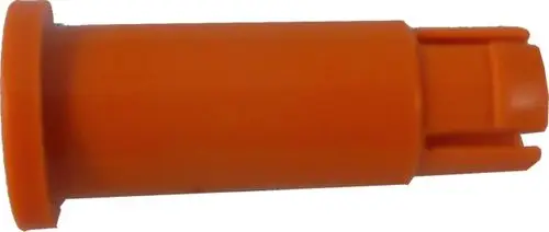 Oranger Lagerbolzen für Kesselregelungen von Wolf, geeignet für die Montage in entsprechenden Systemen.